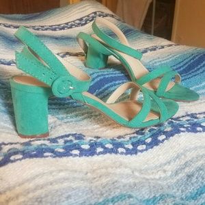 Suede Green Heels from H&M